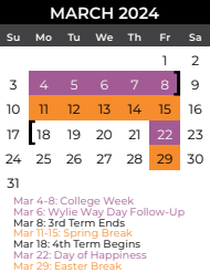 District School Academic Calendar for Collin Co Co-op for March 2024