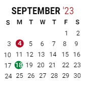 District School Academic Calendar for Paul C Bunn Elementary School for September 2023