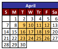 District School Academic Calendar for Le Barron Park Elementary for April 2024