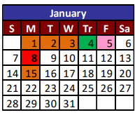 District School Academic Calendar for J M Hanks High School for January 2024