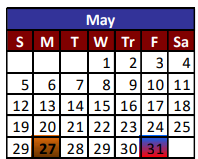 District School Academic Calendar for Eastwood Middle School for May 2024