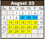 District School Academic Calendar for Stonegate Elementary for August 2023