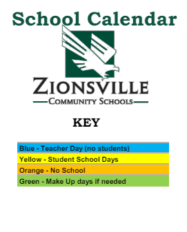District School Academic Calendar Legend for Stonegate Elementary