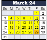 District School Academic Calendar for Stonegate Elementary for March 2024