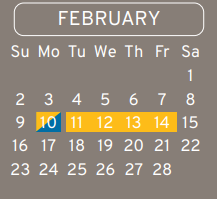 District School Academic Calendar for Marcella Inter for February 2025