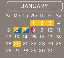 District School Academic Calendar for Eckert Intermediate for January 2025