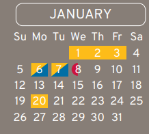 District School Academic Calendar for Macarthur Ninth Grade School for January 2025