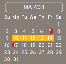 District School Academic Calendar for Eckert Intermediate for March 2025