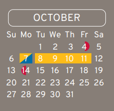 District School Academic Calendar for Hoffman Middle for October 2024