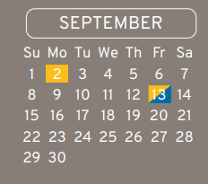District School Academic Calendar for Mendel Elementary for September 2024