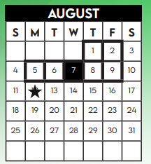 District School Academic Calendar for Killough Middle for August 2024