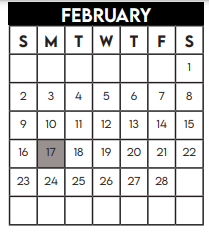 District School Academic Calendar for Alexander Elementary for February 2025