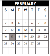 District School Academic Calendar for Alief Isd J J A E P for February 2025