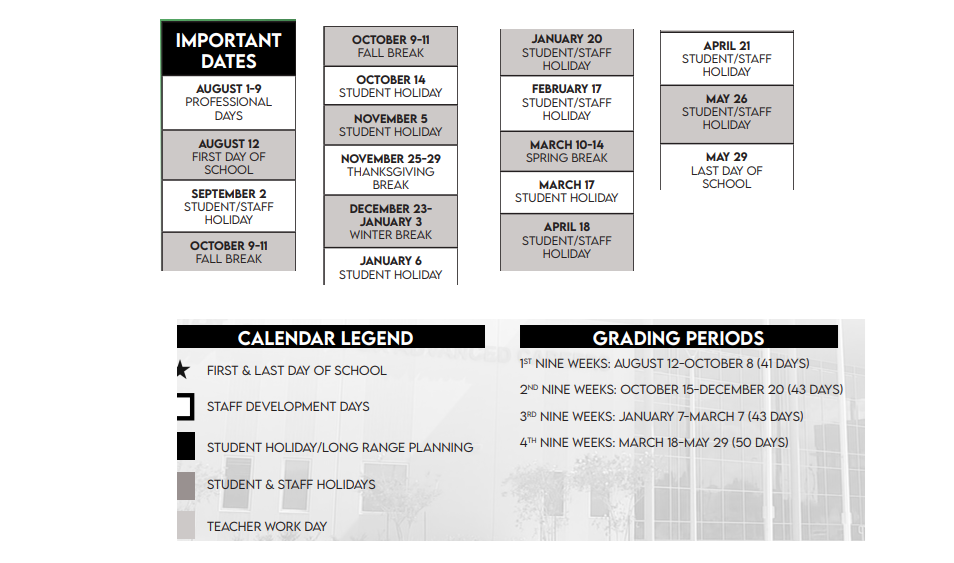 District School Academic Calendar Key for Alief Isd J J A E P