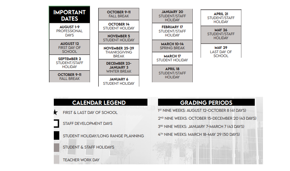 District School Academic Calendar Key for Collins Elementary School