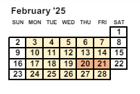 District School Academic Calendar for Mesa Verde Elementary School for February 2025