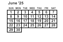 District School Academic Calendar for Mesa Verde Elementary School for June 2025