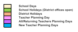 District School Academic Calendar Legend for Mesa Verde Elementary School