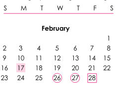 District School Academic Calendar for Campbell Elementary for February 2025