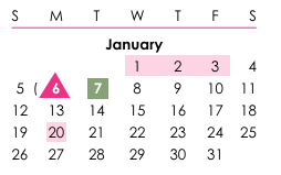 District School Academic Calendar for Mountain View Elementary for January 2025