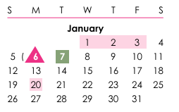 District School Academic Calendar for Eagle River Elementary for January 2025