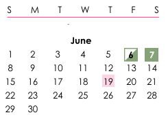 District School Academic Calendar for Lake Hood Elementary for June 2025