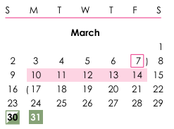 District School Academic Calendar for Birchwood Abc Elementary for March 2025