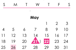 District School Academic Calendar for Mountain View Elementary for May 2025