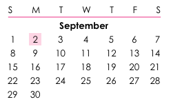 District School Academic Calendar for Mountain View Elementary for September 2024