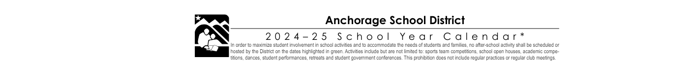 District School Academic Calendar for South Anchorage High School