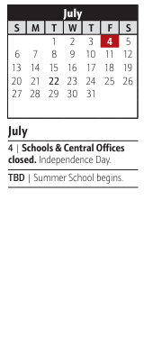 District School Academic Calendar for Manor View Elementary for July 2024