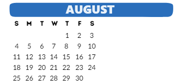 District School Academic Calendar for Appleton Community Learning Center for August 2024