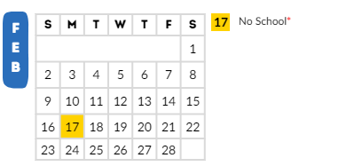 District School Academic Calendar for Appleton Community Learning Center for February 2025