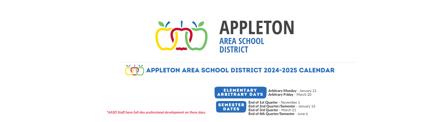 District School Academic Calendar Key for Appleton Community Learning Center