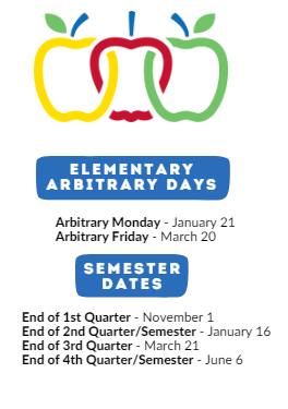 District School Academic Calendar Legend for Appleton Community Learning Center
