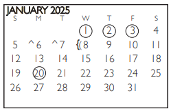 District School Academic Calendar for Turning Point Alternative Elem for January 2025