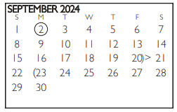 District School Academic Calendar for Sam Houston High School for September 2024