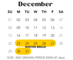 District School Academic Calendar for Maple Elementary Sch for December 2024