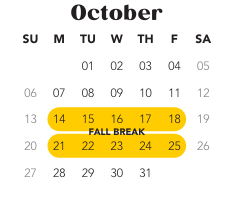 District School Academic Calendar for Maple Elementary Sch for October 2024