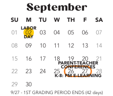 District School Academic Calendar for Maple Elementary Sch for September 2024