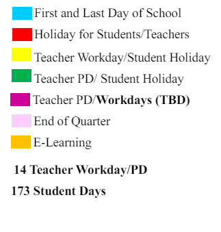 District School Academic Calendar Legend for South Baldwin Center For Technology