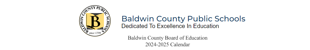 District School Academic Calendar for South Baldwin Center For Technology