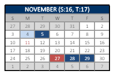 District School Academic Calendar for Cecil Elementary for November 2024