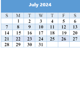 District School Academic Calendar for Martin Boulevard Elementary for July 2024