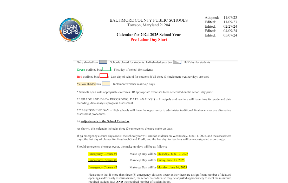 District School Academic Calendar Key for Martin Boulevard Elementary