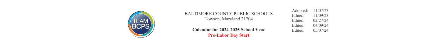 District School Academic Calendar for Martin Boulevard Elementary