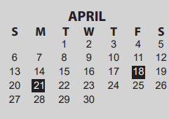 District School Academic Calendar for Fletcher Elementary for April 2025