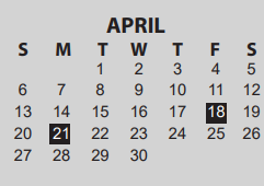 District School Academic Calendar for Pietzsch/mac Arthur Elementary for April 2025