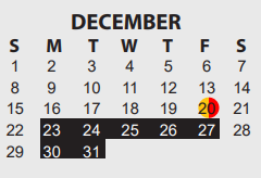 District School Academic Calendar for Charlton-Pollard Elementary for December 2024