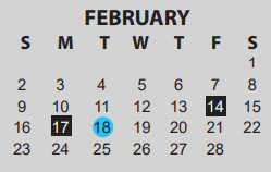 District School Academic Calendar for Pathways Learning Ctr for February 2025
